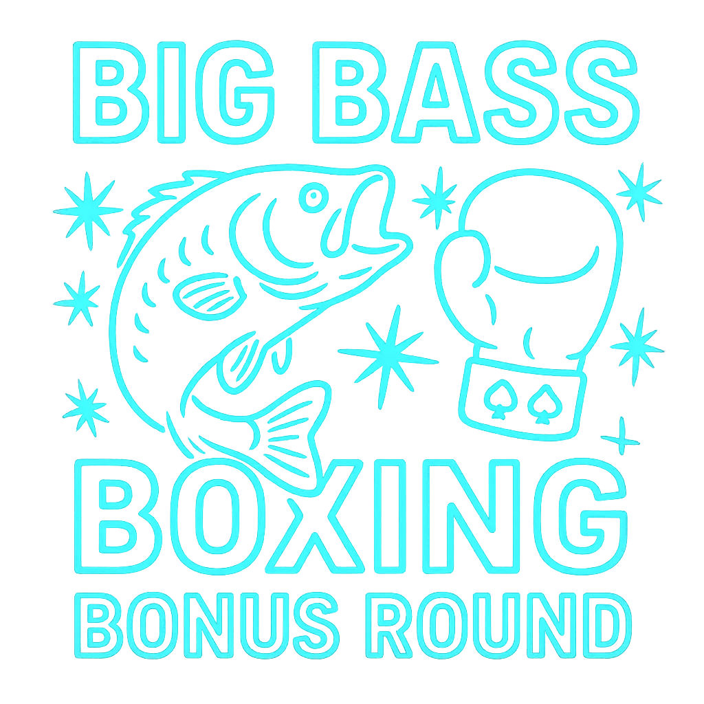 Big Bass Boxing Bonus Round slot game artwork with neon casino styling