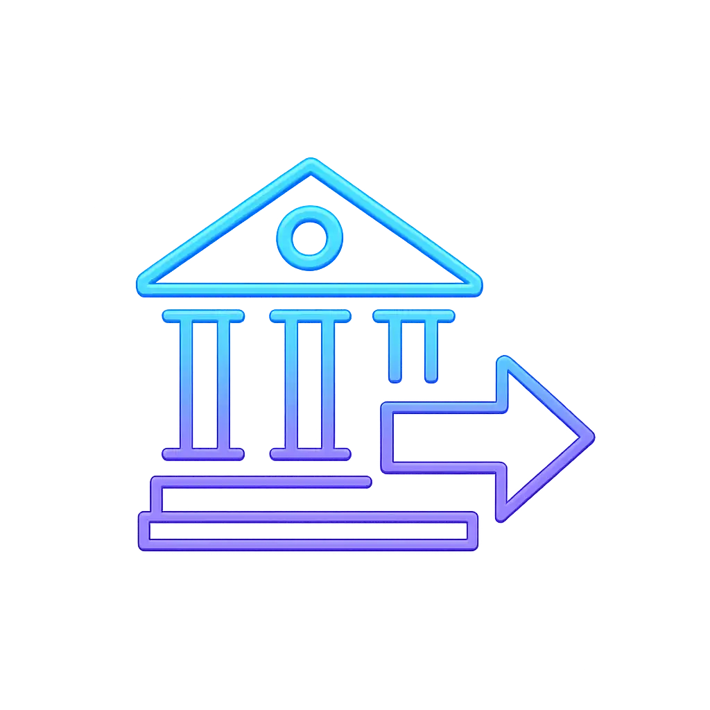 Bank transfer payment icon